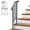 Silver/Gray, variant on Outdoor Handrail for Concrete Steps, 1 to 5 Step Wrought Iron Stair Railing Kit, Heavy Duty Transitional Hand Rail for Porch, Deck and Garden, Safety Grab Bar with Installation Hardware, Matte Black