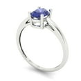 thumbnail image 2 of Solitaire Engagement Ring for Women - 1ct Simulated Tanzanite in 14K White Gold Promise Ring, 2 of 6