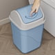 thumbnail image 1 of Papelera cuadrada con tapa para oficina y baño | Cubo de basura con tapa abatible para control de olores | Contenedor de basura de plástico para espacios pequeños, 1 of 6