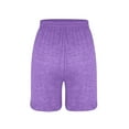 thumbnail image 6 of Itsame Summer Short Sweatpants Womens Sports Lanyard Shorts Pocket Fashionable Solid Color Short Pants Purple Size L, 6 of 6