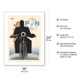 thumbnail image 2 of FN Motorcycles - Fabrique Nationale de Herstal - Vintage Motorcycle Poster by Marcello Nizzoli c.1925 - Bamboo Fine Art 290gsm Paper Print (Unframed) 18x24in, 2 of 4