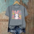 thumbnail image 2 of TaTaai Women's Easter Printed T Shirt Casual Short Sleeve Round Neck Soft Blouse Loose Fit Fashion Tops Graphic Tee for Spring Holiday Party Daily Wear Gift, 2 of 6