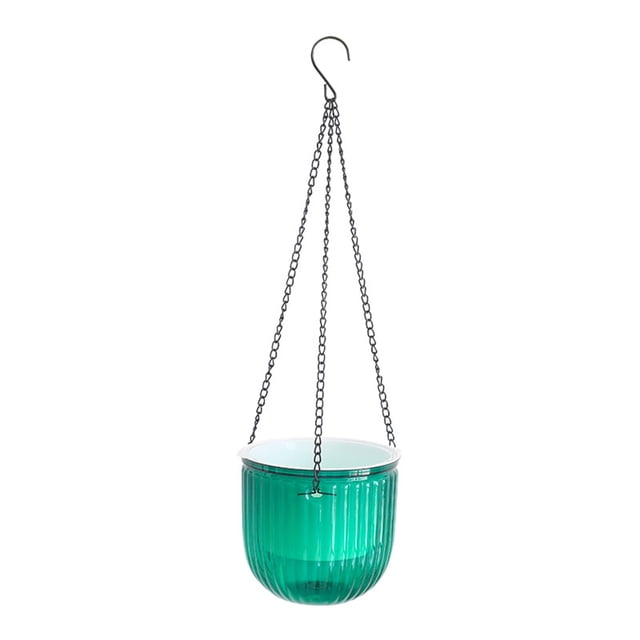 Hanging Flower Pot With Transparent Water Storage And Automatic Absorption For Indoor Living Room Or Desktop Use 4.5 in