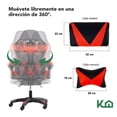 thumbnail image 4 of Silla Gamer Ergonomica Pro con Altura Ajustable Kingshouse KingsHouse GAMERRED, 4 of 8