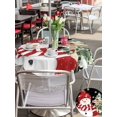 thumbnail image 4 of Outdoor Tablecloth with Umbrella Hole and Zipper, Black Christmas Round Table Cloth 60 Inch Waterproof Tablecloth, Winter Xmas Snowman Snowflakes Pine Tree Picnic Table Cover for Patio Camping, 4 of 7
