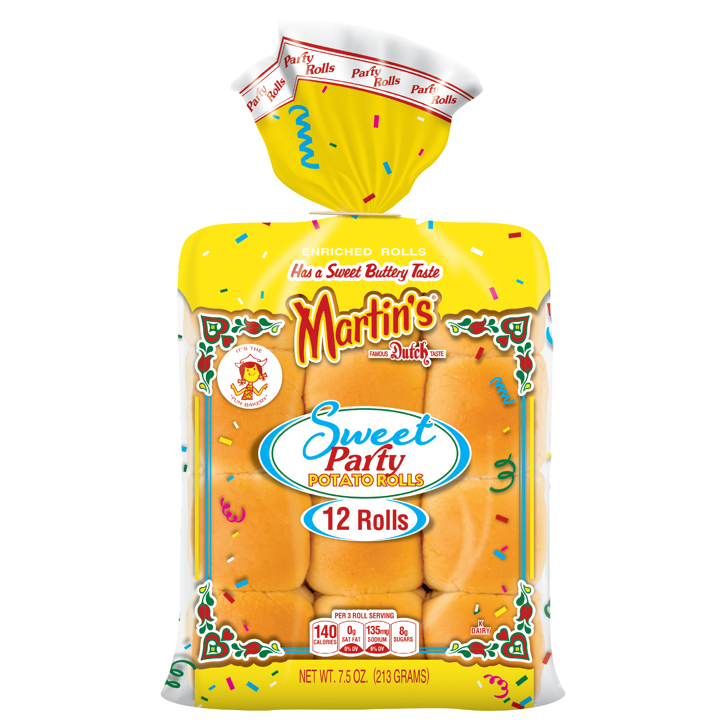 Martins Sweet Party Potato Rolls, Fresh Mini Dinner Rolls, 2" Buns
