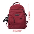 thumbnail image 2 of Large Capacity Schoolbag Female Korean Version Of High School Students Junior High School Students Shoulder Bag Multi-pocket Red, 2 of 5