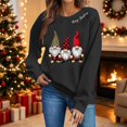 thumbnail image 5 of NSLGXD Women's Christmas Sweatshirt Cute Gnomes Print Crewneck Long Sleeve Casual Fall Winter Holiday Tops S-2XL, 5 of 9