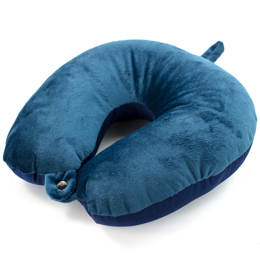 Microbeads Neck Pillow for Supportive Comfort (Blue)