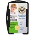 thumbnail image 3 of RFID Blocking ID Badge Holder (Holds 2 Cards) - SkimSAFE - Dual Sided Shield Blocks 13.56MHz Radio Signal - Specialist ID (Black), 3 of 7