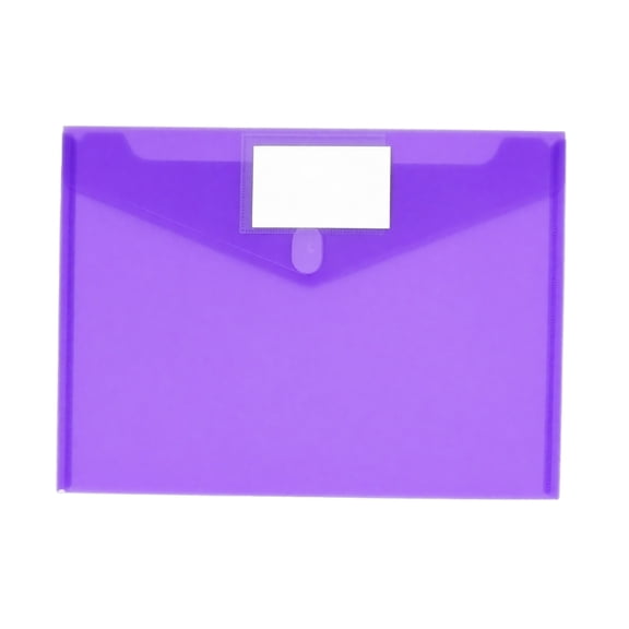 1Pack Plastic Document Envelopes A4 Letter Hook & Loop Folders, Waterproof and tear-resistant poly Filing Envelopes with Label for School Home Work Office Organization