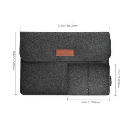 12' Envelope Laptop Sleeve - dodocool 12 Inch Laptop Felt Sleeve Envelope Cover Ultrabook Carrying Case Notebook Protective Bag with Mouse Pouch for 12