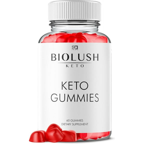 Biolush Keto Gummies, Biolus Keto ACV Gummies Advanced 1000MG Formula, Bio Lush Apple Cider Vinegar Folate Vitamin B6 B12 Beet Root Pomegranate Vegan Non GMO Keto Supplement (60 Gummies)