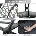 thumbnail image 2 of TQKVIPI Oversized Hanging Egg Chair Outdoor Indoor, Wicker Swing Egg Chair with Stand  Rain Cover UV Resistant Cushion 400lbs Capacity for Bedroom, Patio, Garden and Balcony (Grey-nest), 2 of 12