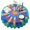 Rainbow Tie Dye, variant on Blue White Tie Dye Spiral Pattern Round Tablecloth 60"x60",Wrinkle Wipeable Table Cloth for Kitchen Dining Room Picnic Patio Party