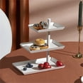 thumbnail image 5 of 3 Tier Dessert Display Shelf, Dingrich Cake Display Shelf, 360° Rotating Multi-Functional Rectangular Rack, 3 Tier Stand Shelf for Storage Snacks, Biscuits, Candy, Fruits, Jewelry, Cosmetics - White, 5 of 7