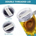 thumbnail image 5 of SKYSONIC Insulated Tumblers with Lids and Straws Handles 40oz Water Bottle Hello Summer Sunflower Travel Mug Reusable Stainless Steel Thermos Vacuum, 5 of 7