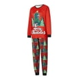 thumbnail image 3 of Family Matching Christmas Pajamas, Baby Romper/Letter Christmas Tree Dinosaur Print Long Sleeve Tops Plaid Pants Sleepwear Set, 3 of 9