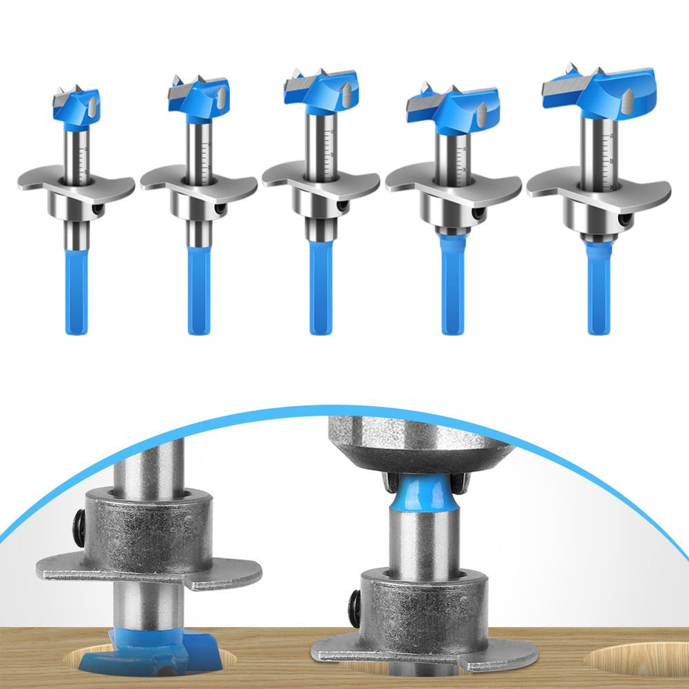 Woodworking Hole Drill Carbide Hinge Boring Bit Set Flat Wing Drill