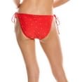 thumbnail image 2 of PQ Swim womens  Embroidered Tie Teeny Bikini Bottom, L, Red, 2 of 3