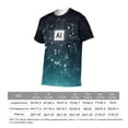 thumbnail image 6 of LAOLIUSN Men's AI Artificial Intelligence Graphic T-Shirt, Futuristic Techwear All Over Print Tee, 2XL, 6 of 7