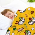 thumbnail image 4 of SKT T1 Ramen Blanket Cute Ramen Noodle Soup Japanese Food Yellow Blanket Throw for Kids Adults, Ramen Decor Ideas, Soft Lightweight Flannel Blankets for Bedroom Living Room 50"x40", 4 of 6