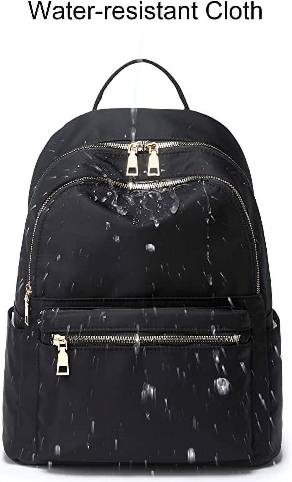 FOYEA Women Girl Nylon Mini Backpack Purse Small Backpack Shoulder Rucksack Travel Bag, Women's, Black