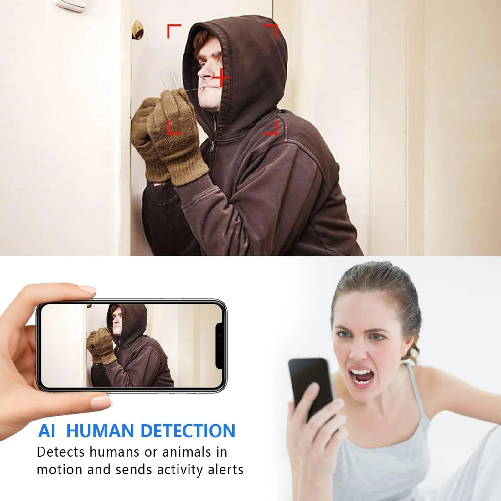 WIFI Mini Camera High Quality Portable Wireless Hidden HD Night Vision with Cloud Storage Long Battery Life Motion Detection Two Way Audio Waterproof and Dustproof Ideal for Home Security and Outdoo