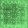 thumbnail image 1 of Ahgly Company Indoor Square Oriental Emerald Green Industrial Area Rugs, 5' Square, 1 of 4