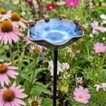 thumbnail image 4 of Handcrafted Ceramic Mini Pollinator Water Station, Colorful Floral Bee Feeder Butterfly Bath, Small Garden Stake Yard Outdoor Decor, 4 of 6