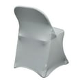 thumbnail image 2 of Your Chair Covers - Spandex Folding Chair Cover Silver for Wedding, Party, Birthday, Patio, etc., 2 of 5