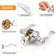 thumbnail image 3 of Wave Style Privacy Bed Bath Door Levers in Satin Nickel Finish Interior Keyless Door Handles Locksets, 3 of 7