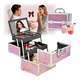thumbnail image 1 of Maletín Reforzado Cosmetiquera Profesional Portátil Belleza para Hombre Y Mujer Xtellar rosa, 1 of 3