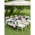 thumbnail image 3 of Blueberry Spring Leaves Outdoor Tablecloth - 60x102 Inch Rectangle Dining Table Cover, Beige Botanical Branches Waterproof Outdoor Table Cloth with Umbrella Hole & Zipper for Picnic/Patio/Party, 3 of 7
