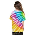 thumbnail image 3 of Kids Girls Boys Tie Dye Shirt Hippies Senior Rainbow Tees T Shirts for Kids 5-14 Years, 3 of 7