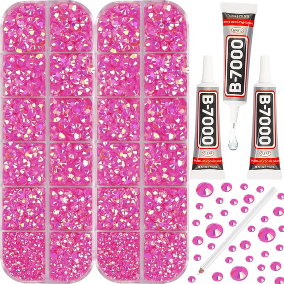 Flatback Rhinestones with Adhesive Glue for Craft, Nail Art, Shoes, Decoration, Embelishment and More