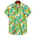 thumbnail image 2 of Camisas estampadas florales de moda para hombres, ropa con estampado 3D, camisas hawaianas de playa, blusas Y2K de manga corta, ropa vintage, blusa con solapa, 2 of 5