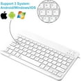 thumbnail image 6 of Cimetech Bluetooth Keyboard, Ultra-Slim Wireless Keyboard Quiet Portable Design with Built-in Rechargeable Battery, Fast Charging for iPad, iPhone, MacBook, Tablet,IOS, Android 3.0 and Above OS White, 6 of 7