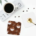 thumbnail image 5 of Kll Square Drink Coasters Set Of 4,Pu Leather Absorbent Coasters Set Decorative Coffee Cup Coasters Housewarming Gift For Home Decor-Sloths Need More Coffee, 5 of 9