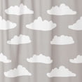 thumbnail image 2 of iDesign Bathroom Shower Curtain with Cloud Pattern Water-Resistant, 72" x 72", Gray and White, 2 of 5