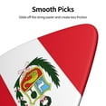 thumbnail image 7 of 6 Pack Peru Flag Guitar Picks In Leather Picks Holder For Bass Electric Acoustic Guitars, 7 of 7