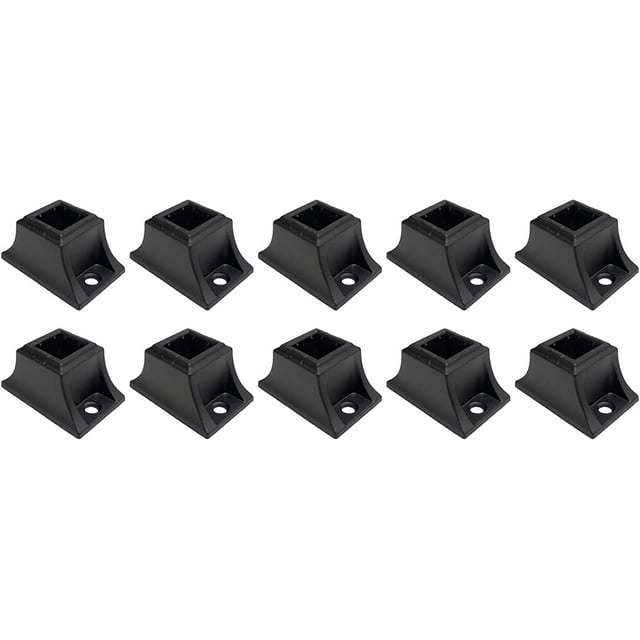 Baluster Screw Down Flat Shoe with Set of Screws for Use with 1/2" Square Iron Balusters Set