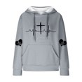 thumbnail image 4 of Sweatshirts for Women ZHUGeLI Oversized Sweatshirt Women's Fashion Printed Long Sleeve Round Neck Sweatshirt Casual Loose Pullover Shirts Pullovers Womens Tops Sweatshirt Hoodies, 4 of 5