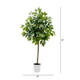 thumbnail image 2 of Nearly Natural 4ft. Artificial Ficus Tree with Decorative Planter, Green, 2 of 4