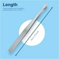thumbnail image 2 of 2 Pcs Stainless Steel  Tweezers Tongs Flat Wide Tip Precision Philately Tweezers for Stamps, Documents, Photo Development, etc., 2 of 5