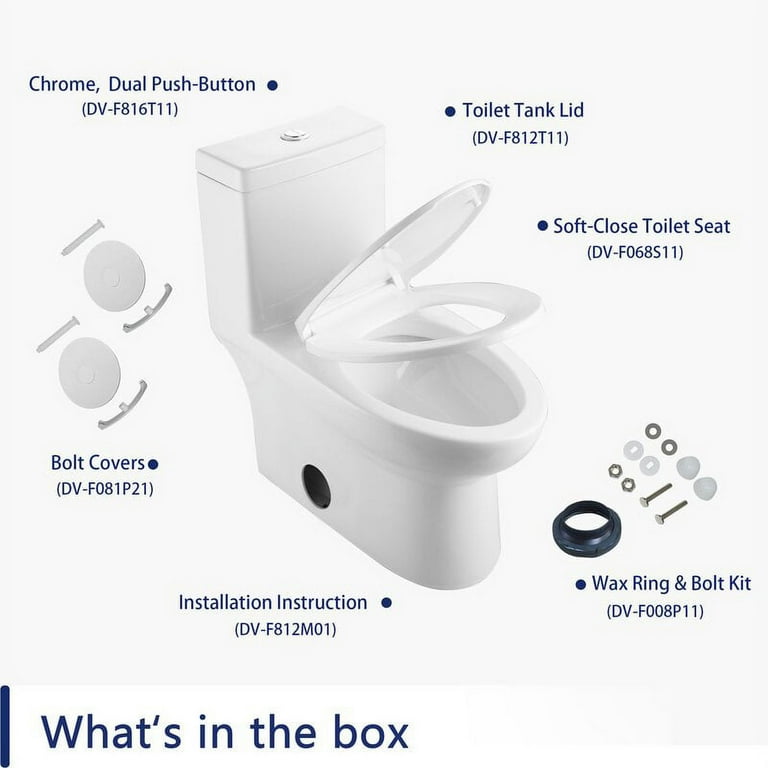 DeerValley DV-1F52816 One Piece Toilet Ceramic 1.28 GPF Dual Flush  