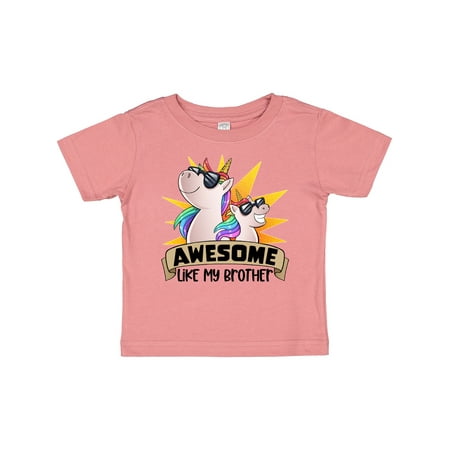 

Inktastic Awesome Like My Brother Cute Unicorn Family in Sunglasses Gift Baby Boy or Baby Girl T-Shirt