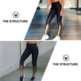 thumbnail image 2 of WAXIAYU Yoga Leggings High Waisted Sequin 7/8 Length Running Pants, 2 of 6