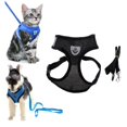 thumbnail image 2 of 1 De Arnés De Malla Transpirable Para Mascotas, Chaleco De Pecho Ajustable, Cinturón De Trasera Para El Pecho Para Mascotas Lib S negro, 2 of 8