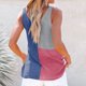 thumbnail image 5 of Chaleco pequeño Gibobby primavera verano mujer camisola informal holgada Color de contraste, 5 of 5